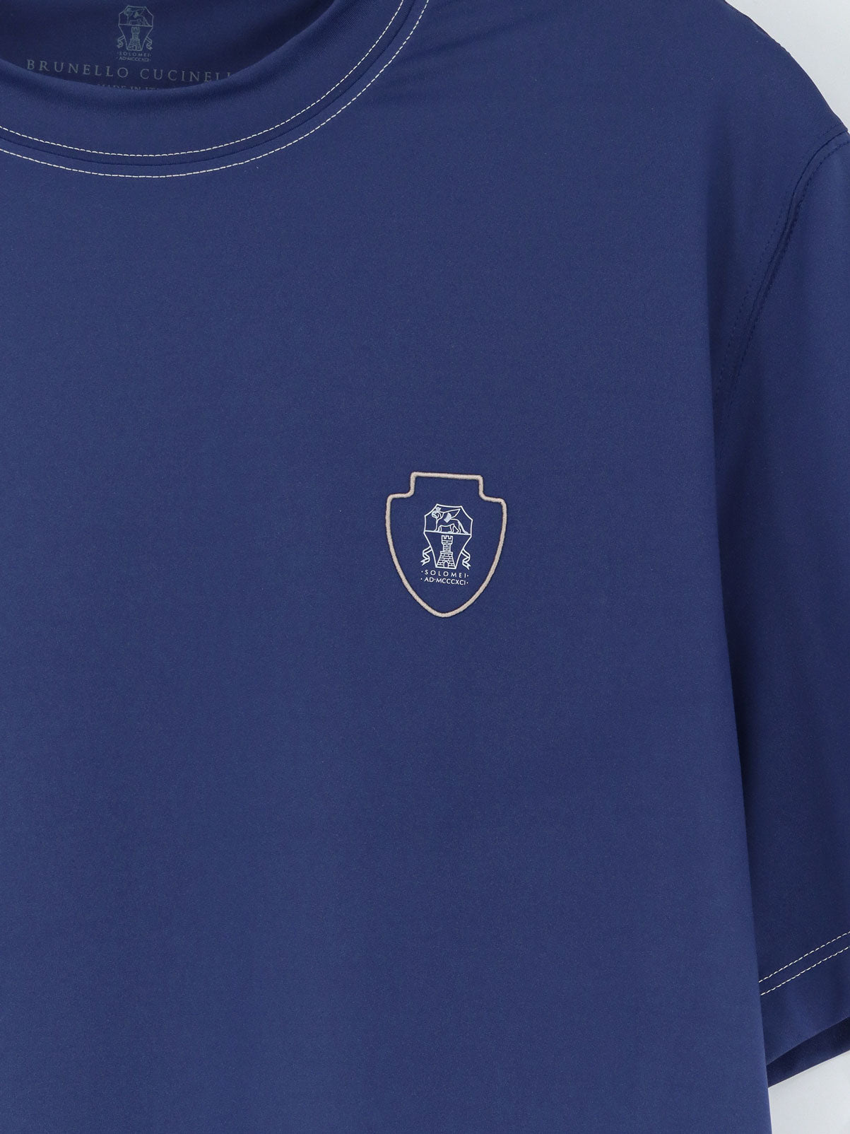 Technical nylon T-shirt with front logo