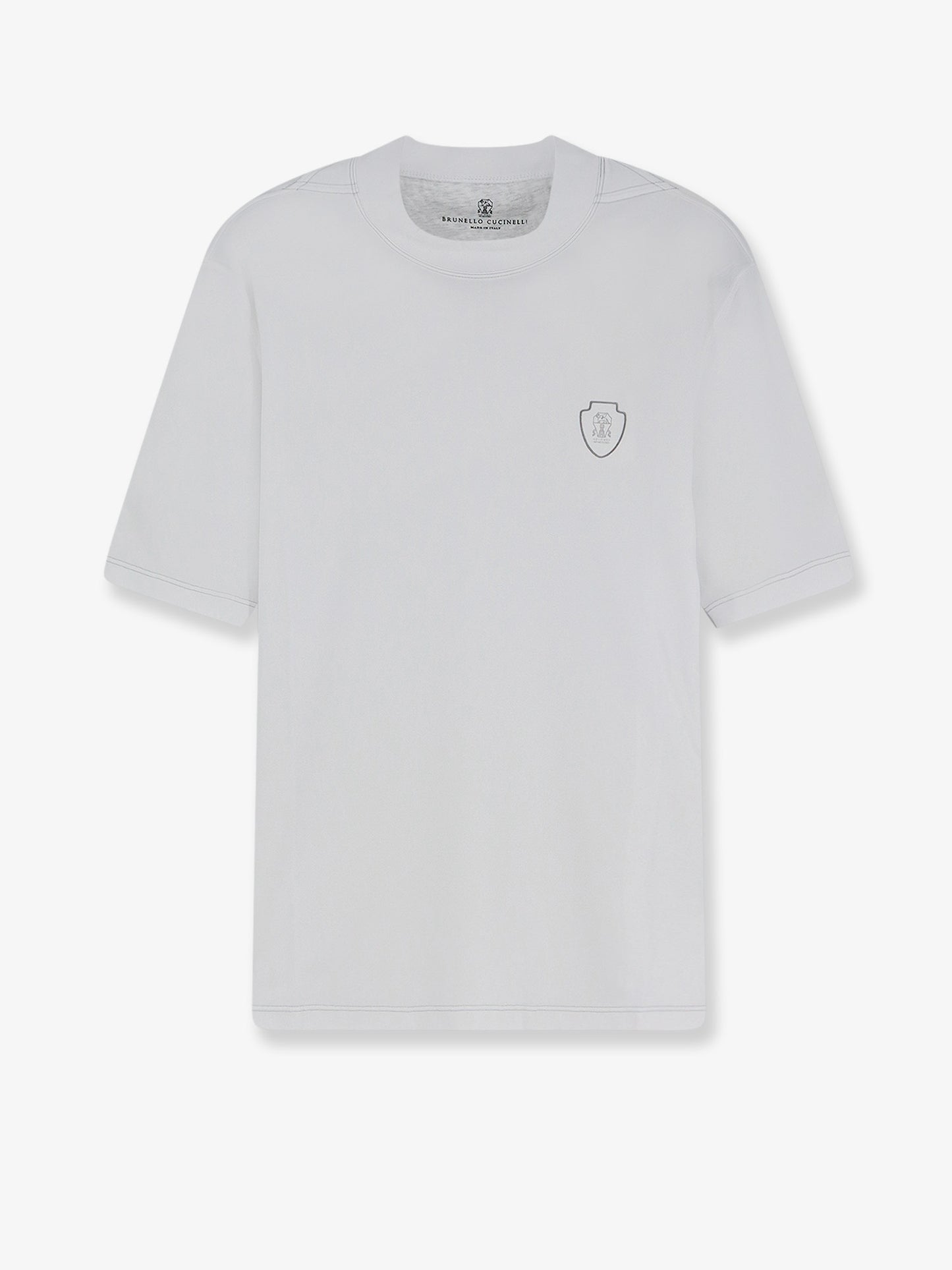 T-shirt in tessuto tecnico con patch logo frontale