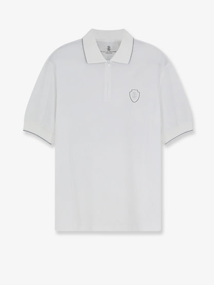 Technical fabric polo shirt with embroidered logo on the front thumbnail