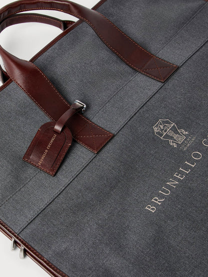 Technical fabric and leather garment bag thumbnail
