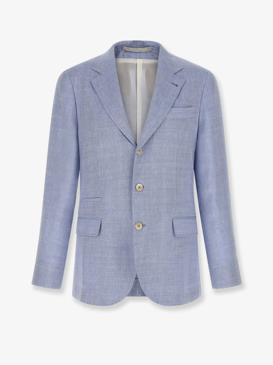 Linen and virgin wool blazer