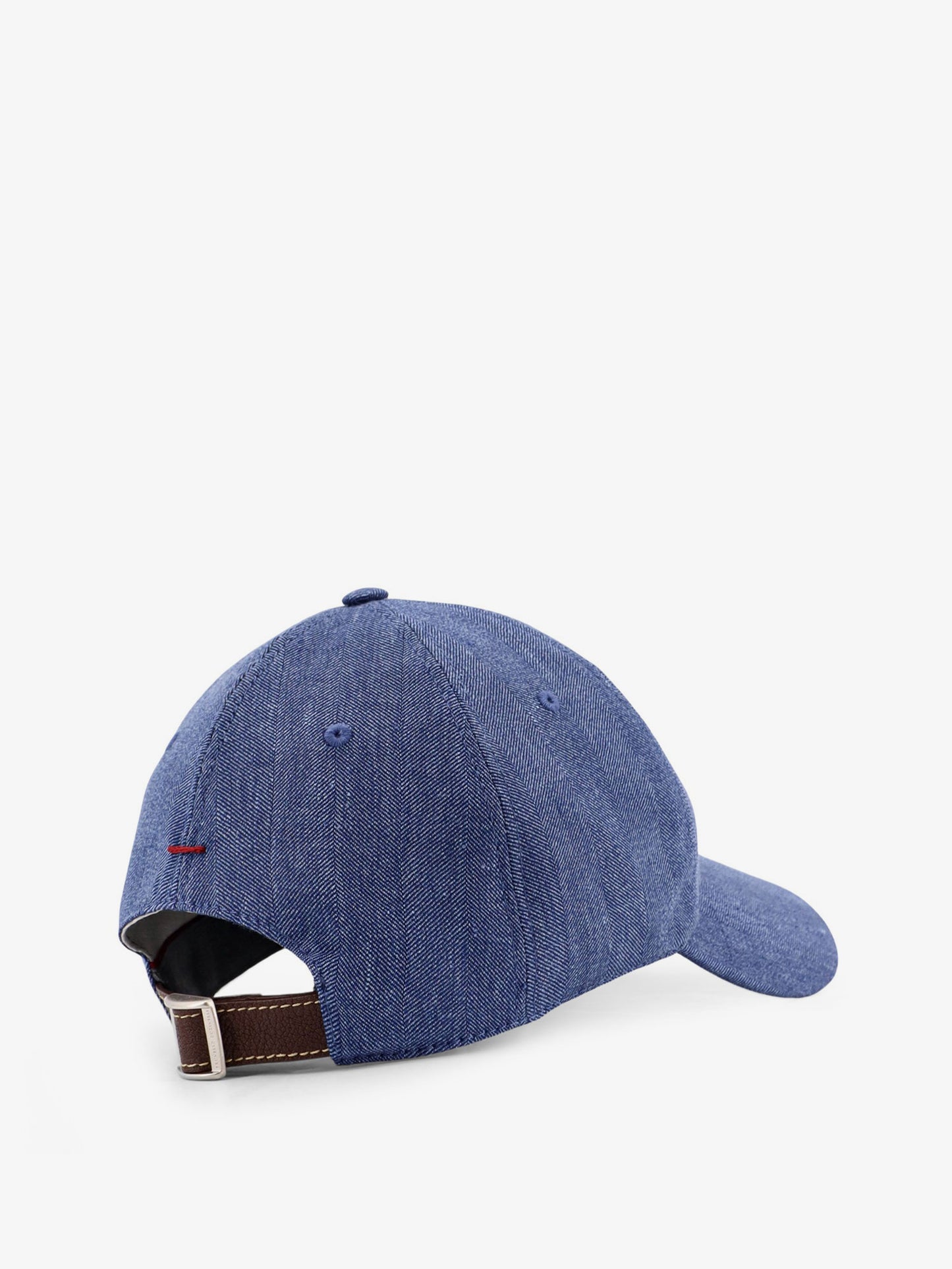 Linen and virgin wool blend hat with embroidered logo on the front