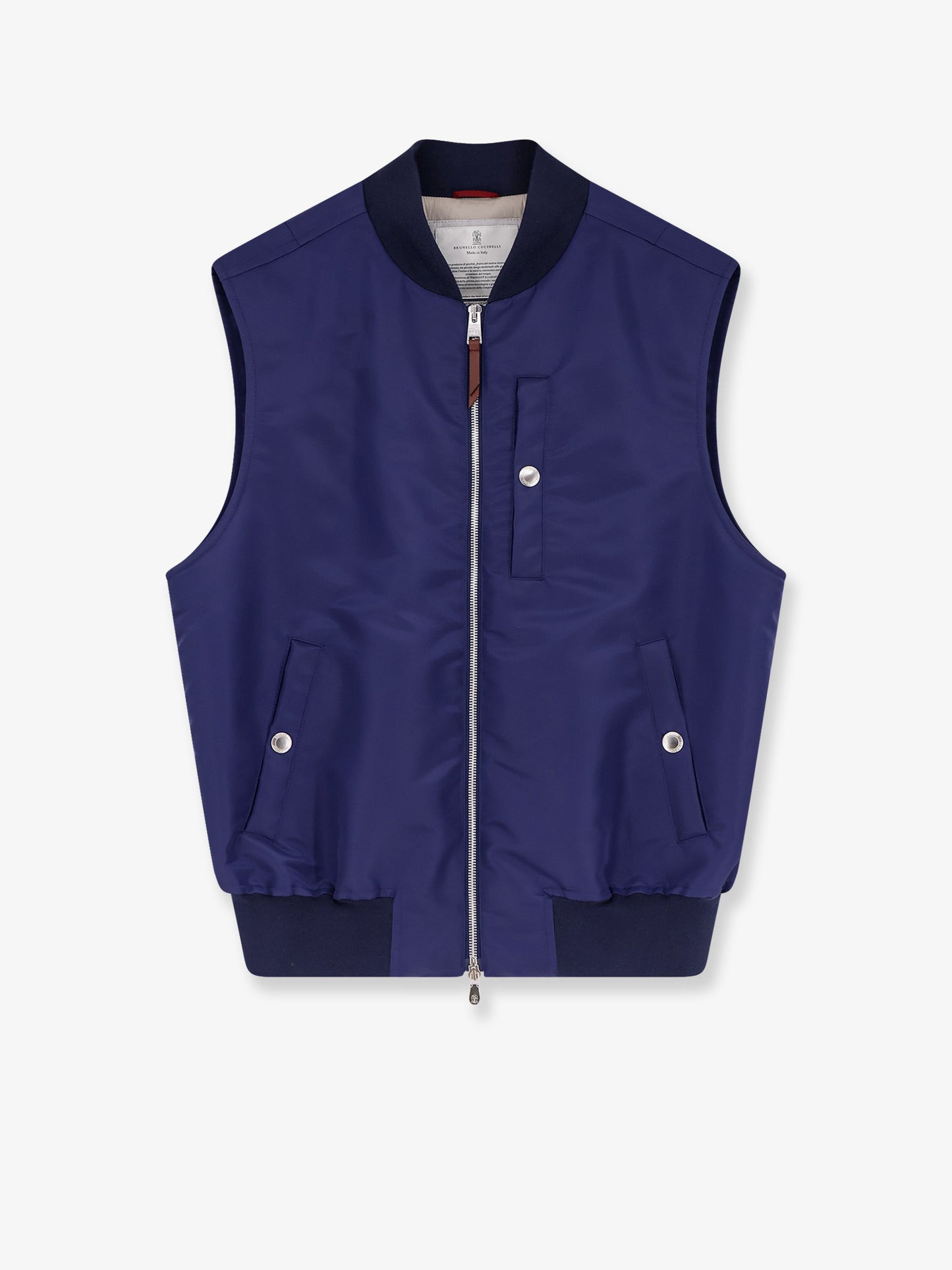 Water-repellent nylon sleeveless jacket