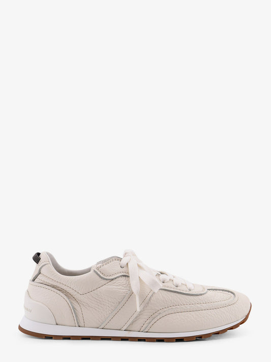 Leather sneakers with Monili on the back