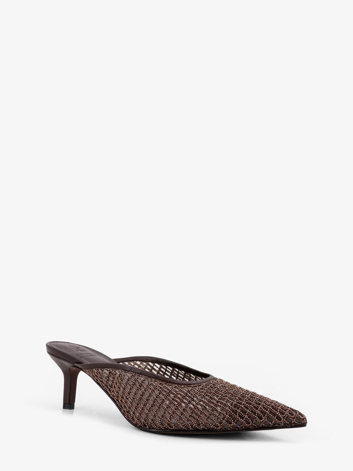 Leather sandals with Monili detail