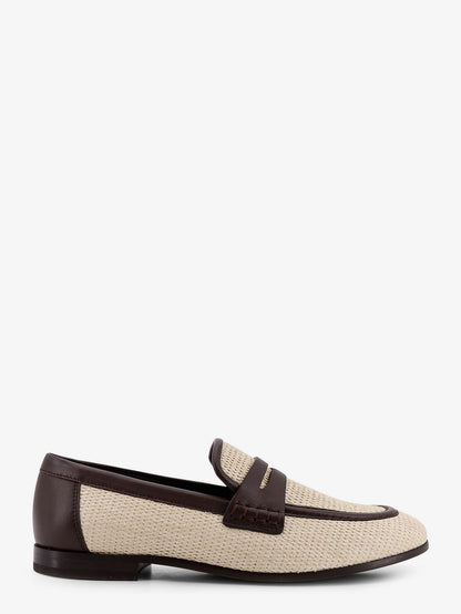 Raffia and leather loafers thumbnail