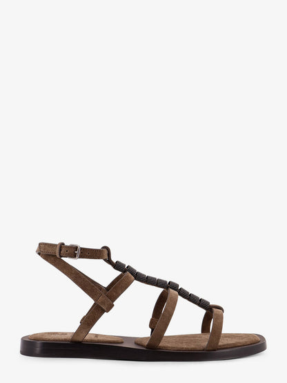 Suede sandals with Monili details thumbnail