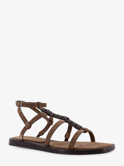 Suede sandals with Monili details thumbnail