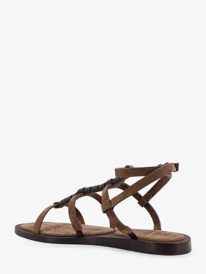 Suede sandals with Monili details thumbnail