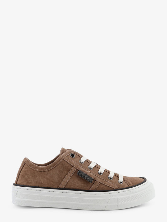 Suede sneakers with Monili detail on the side