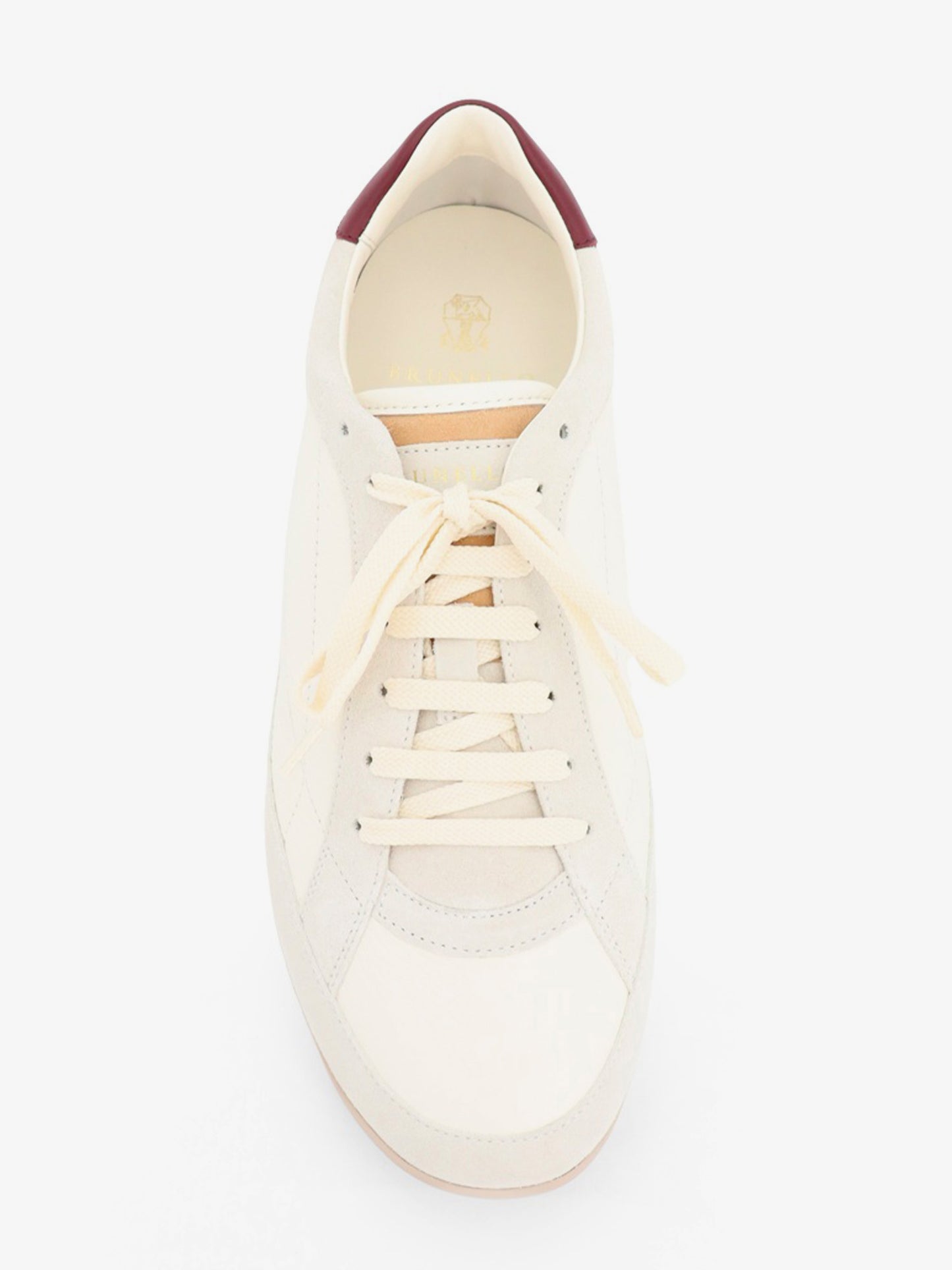 Leather sneakers with suede inserts