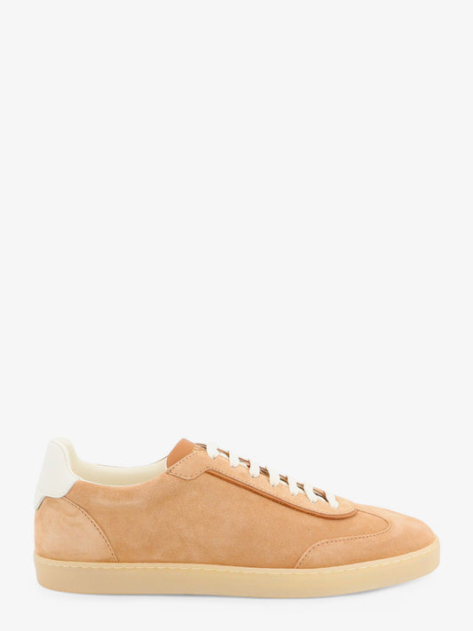 Suede and leather sneakers