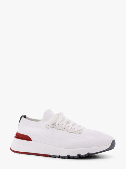 Cotton knit sneakers with leather inserts thumbnail