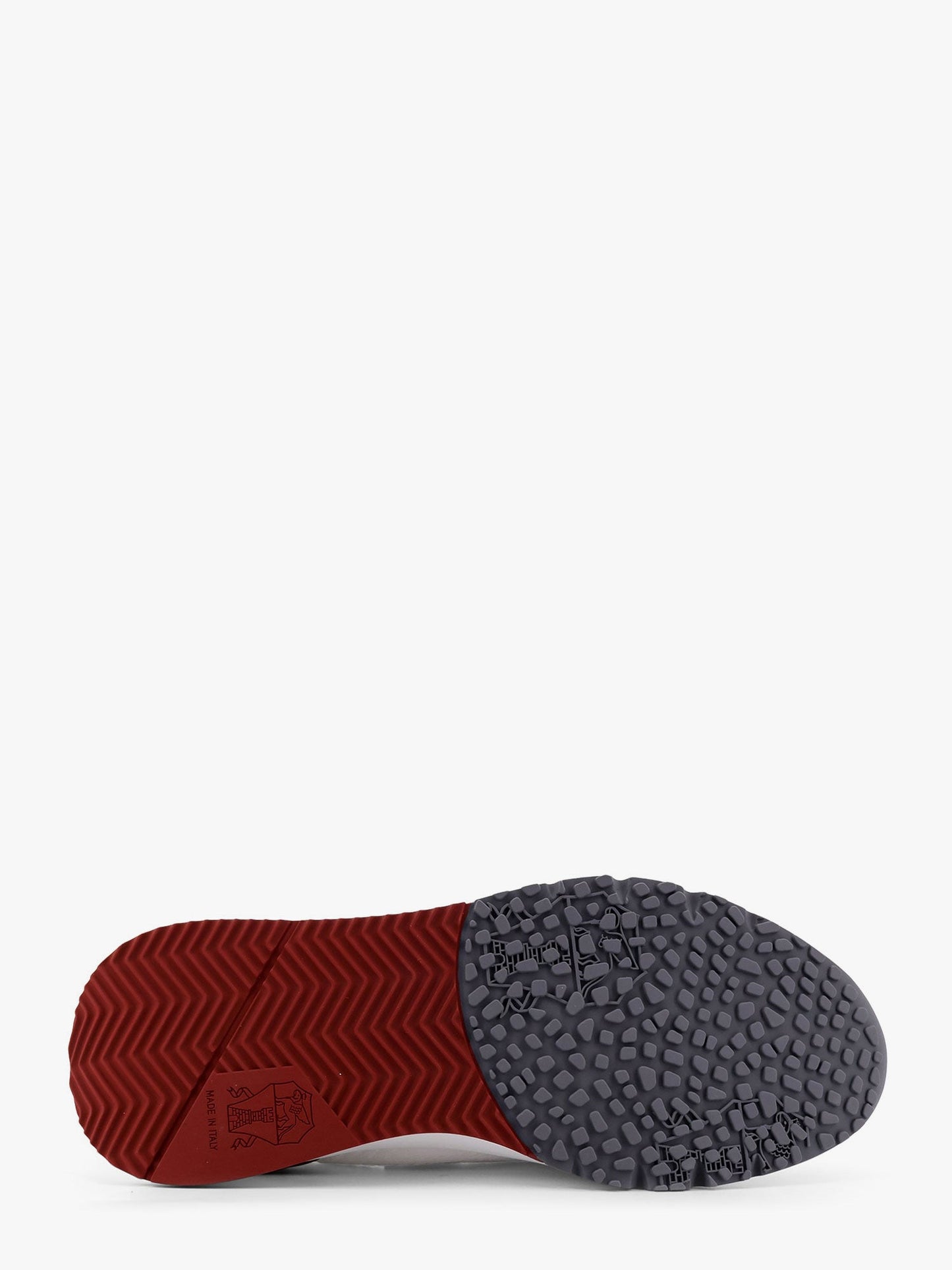 Cotton knit sneakers with leather inserts