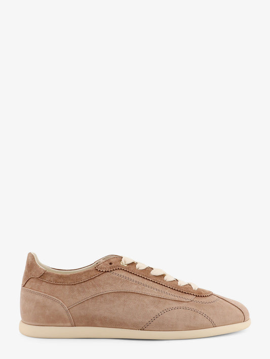 Leather sneakers with stitching detail