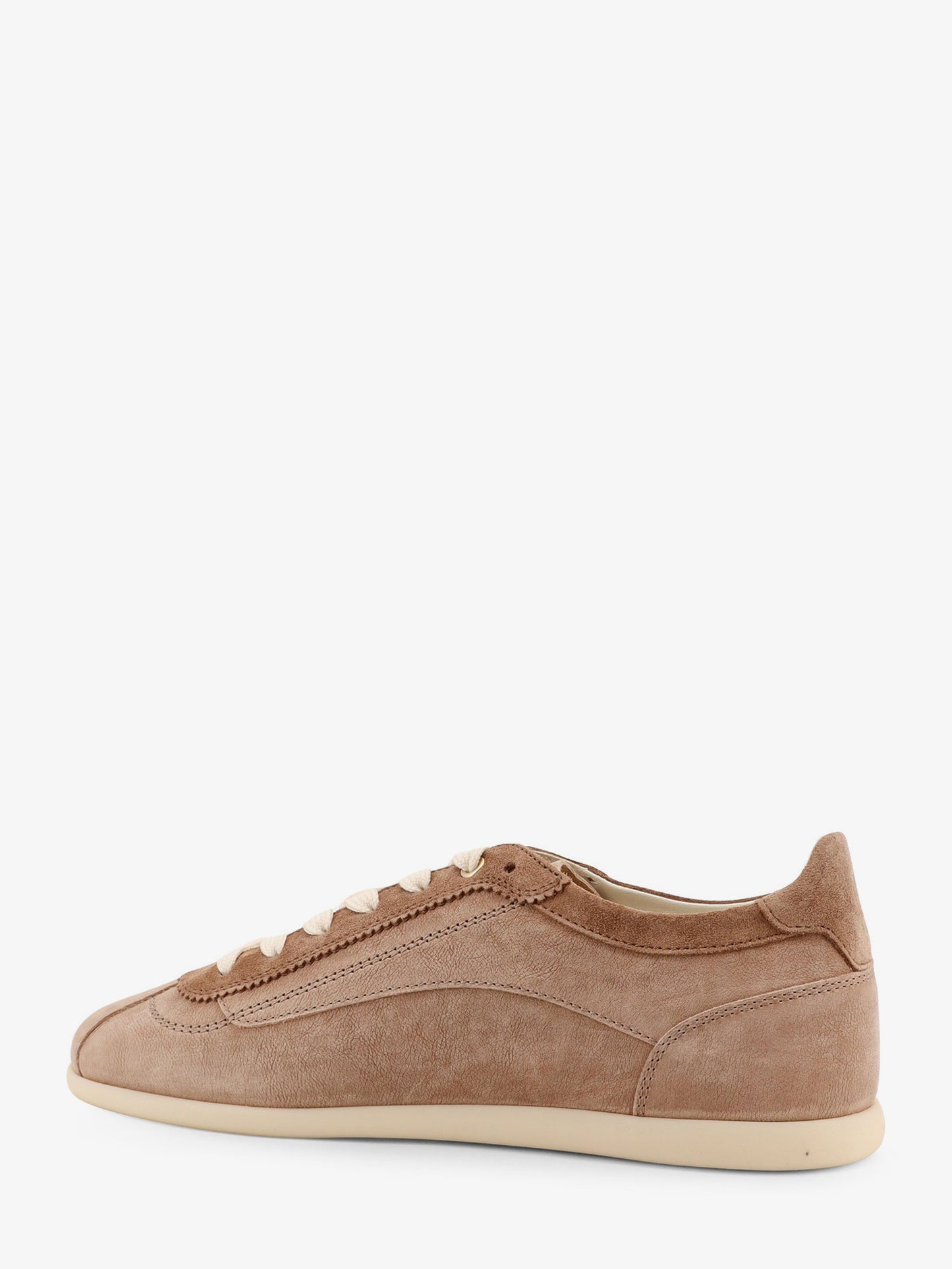 Leather sneakers with stitching detail