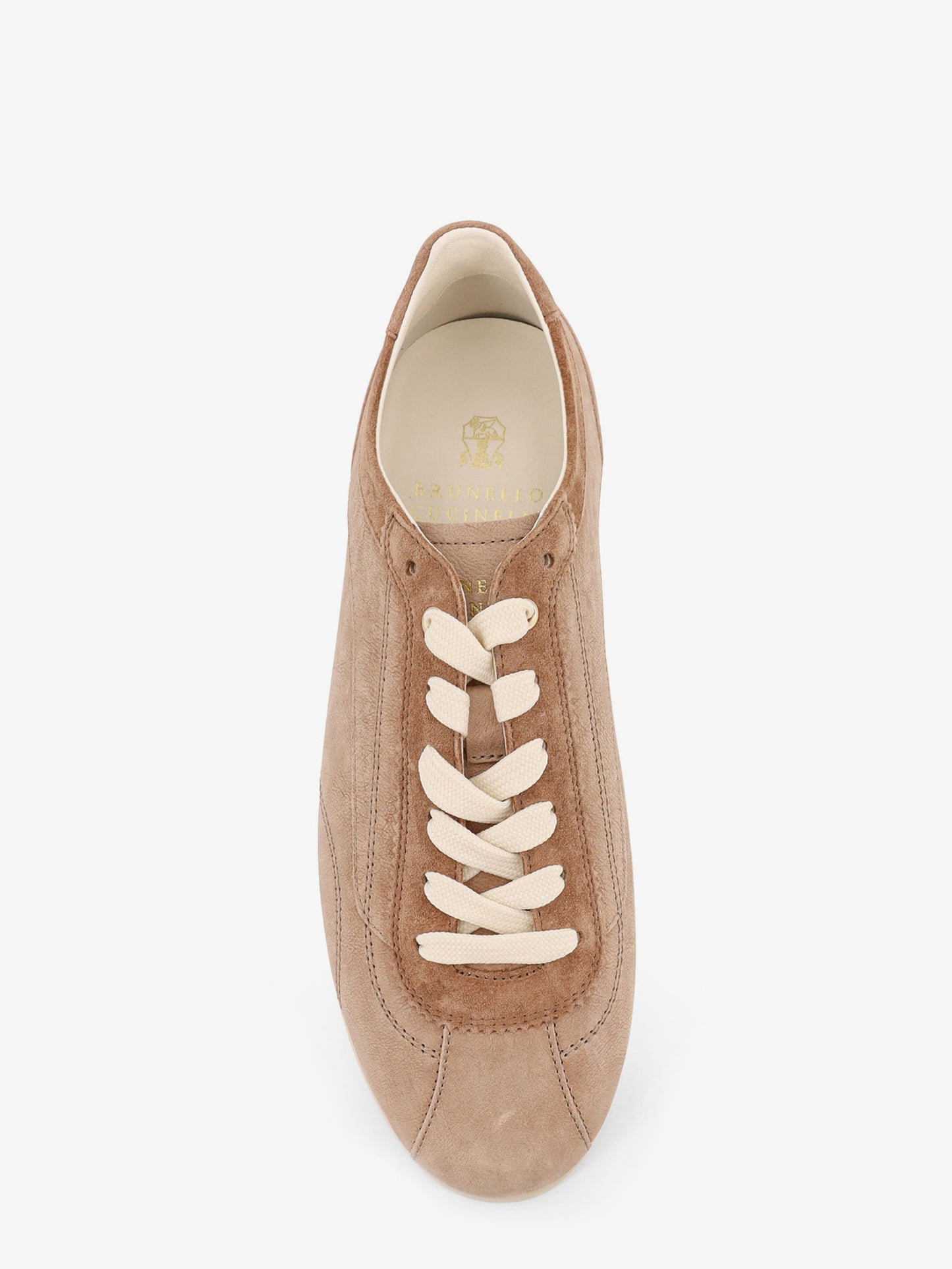 Leather sneakers with stitching detail