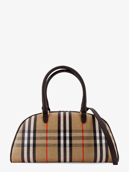 Coated canvas crossbody bag with check pattern thumbnail