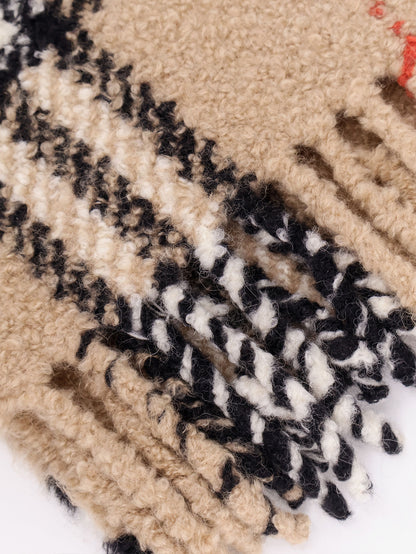 Wool blend and alpaca bouclé scarf thumbnail