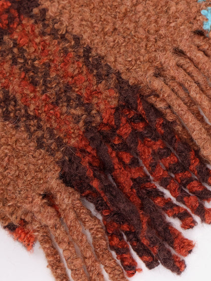 Wool blend and alpaca bouclé scarf thumbnail