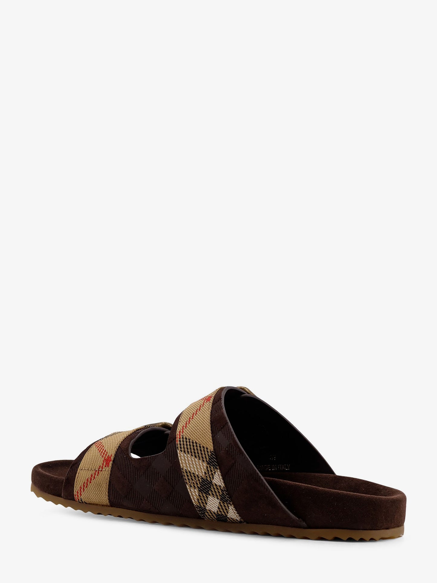 Urchin suede and synthetic fabric sandals