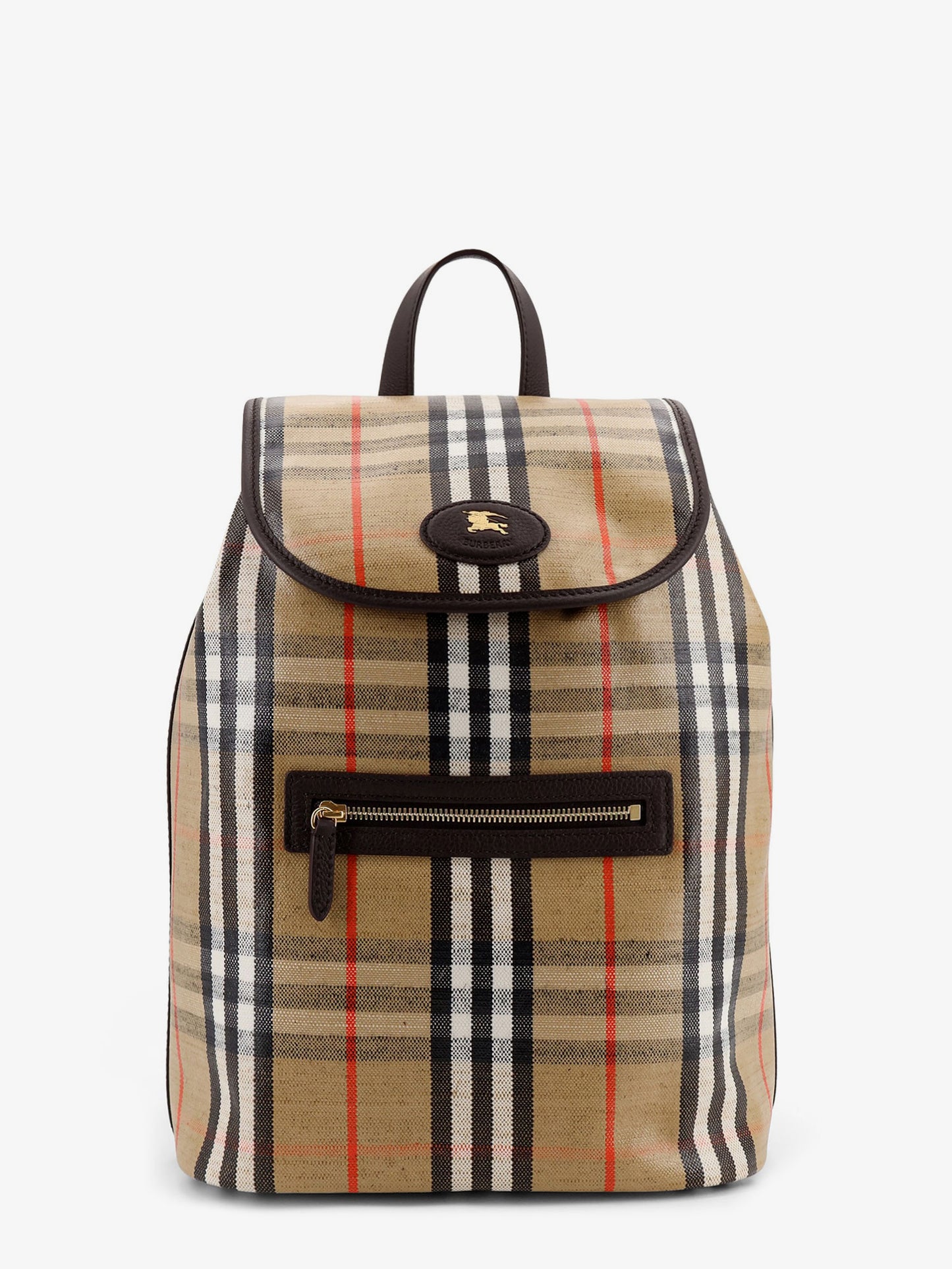 Highlands coated canvas backpack with front logo