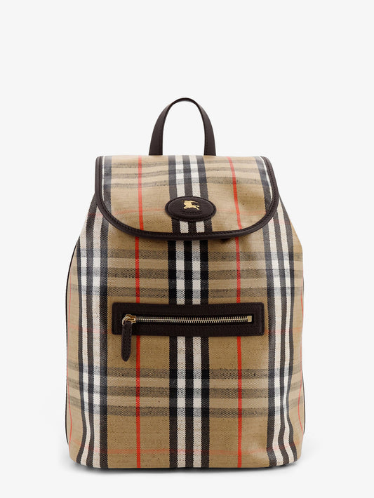 Highlands coated canvas backpack with front logo