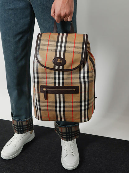 Highlands coated canvas backpack with front logo thumbnail