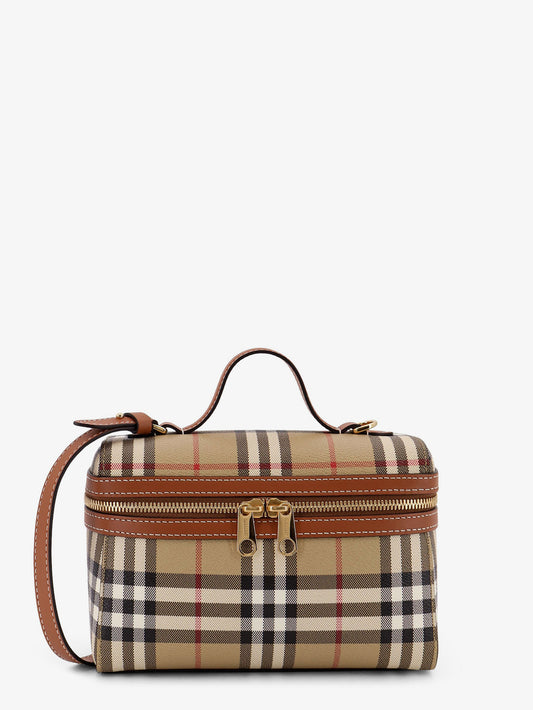 Coated canvas Vanity Check crossbody bag with Check motif