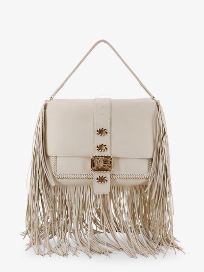 Rider leather handbag with metal Equestrian Knit logo thumbnail