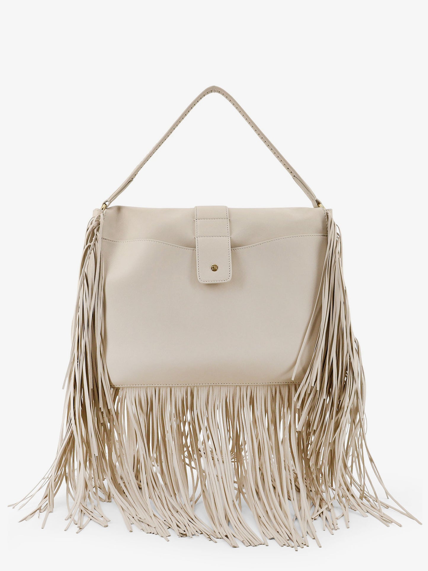 Rider leather handbag with metal Equestrian Knit logo