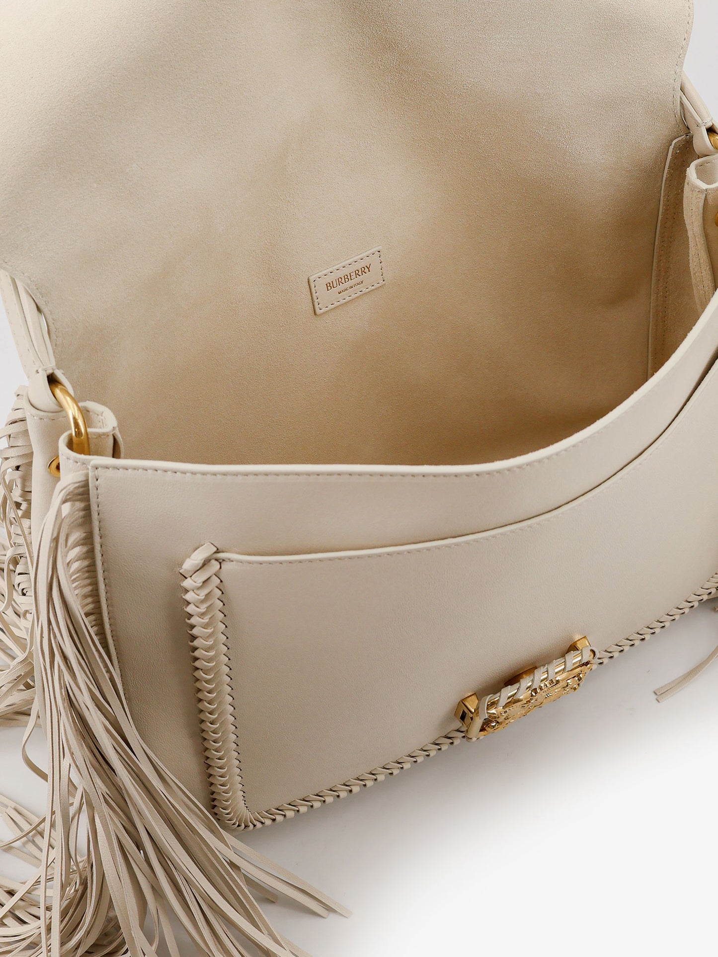 Rider leather handbag with metal Equestrian Knit logo