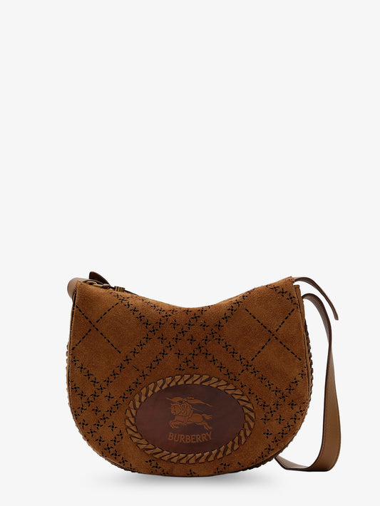Tavistock suede crossbody bag with perforated pattern