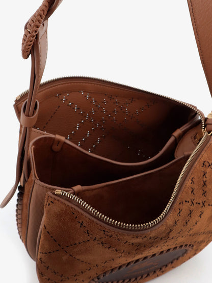 Tavistock suede crossbody bag with perforated pattern thumbnail