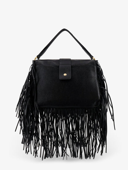 Rider leather shoulder bag with fringed edges thumbnail