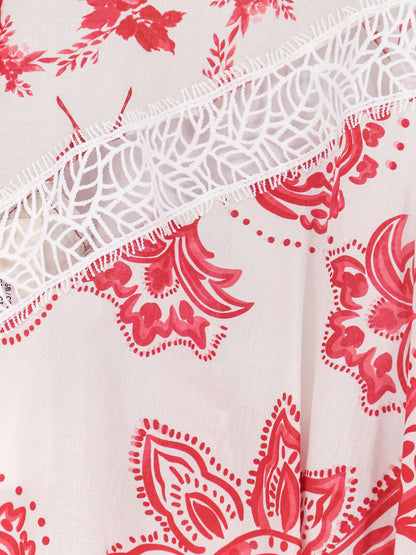 Cotton shirt with lace inserts thumbnail