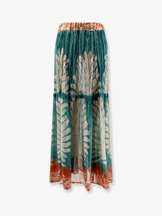 Gale Palme viscose and silk skirt