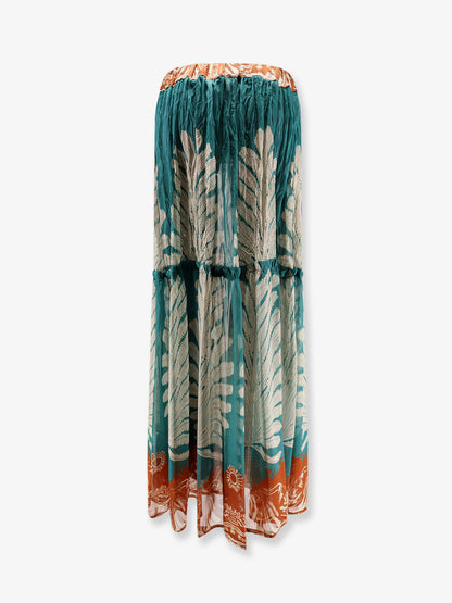 Gale Palme viscose and silk skirt thumbnail