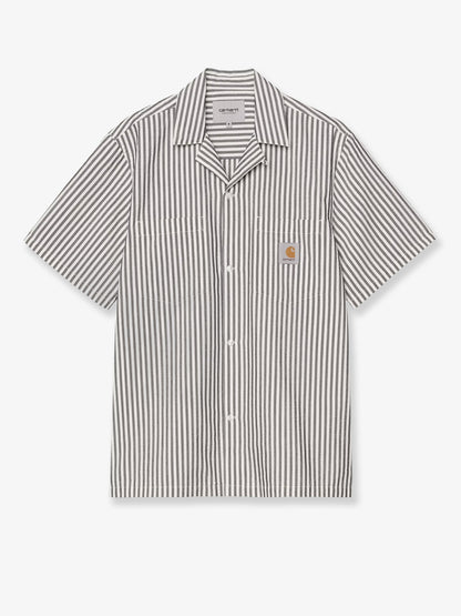 Level cotton blend shirt with striped pattern thumbnail