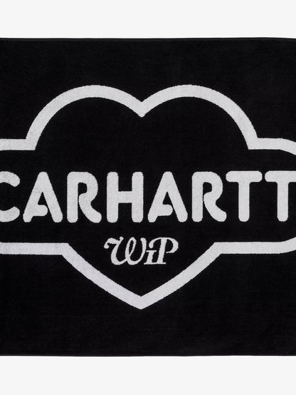 Cotton beach towel with front logo print thumbnail