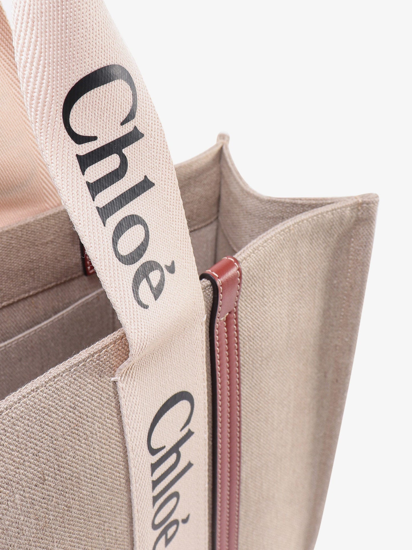 Woody linen shoulder bag