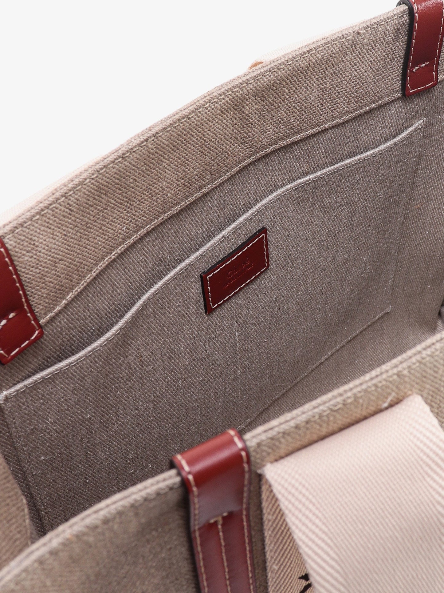 Woody linen shoulder bag