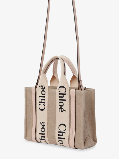 Woody linen and leather Tote Bag thumbnail