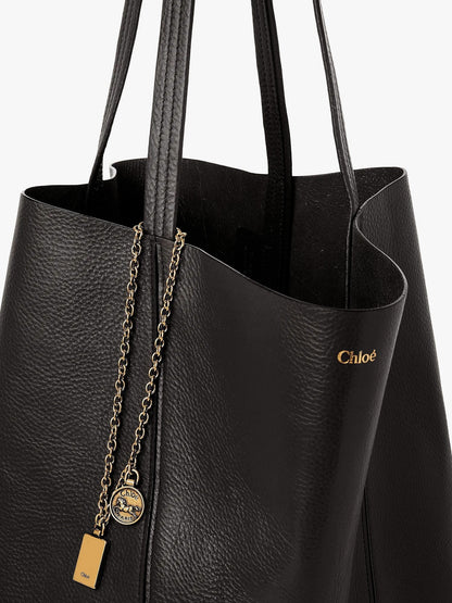 Spin leather shoulder bag with lettering logo on the front thumbnail