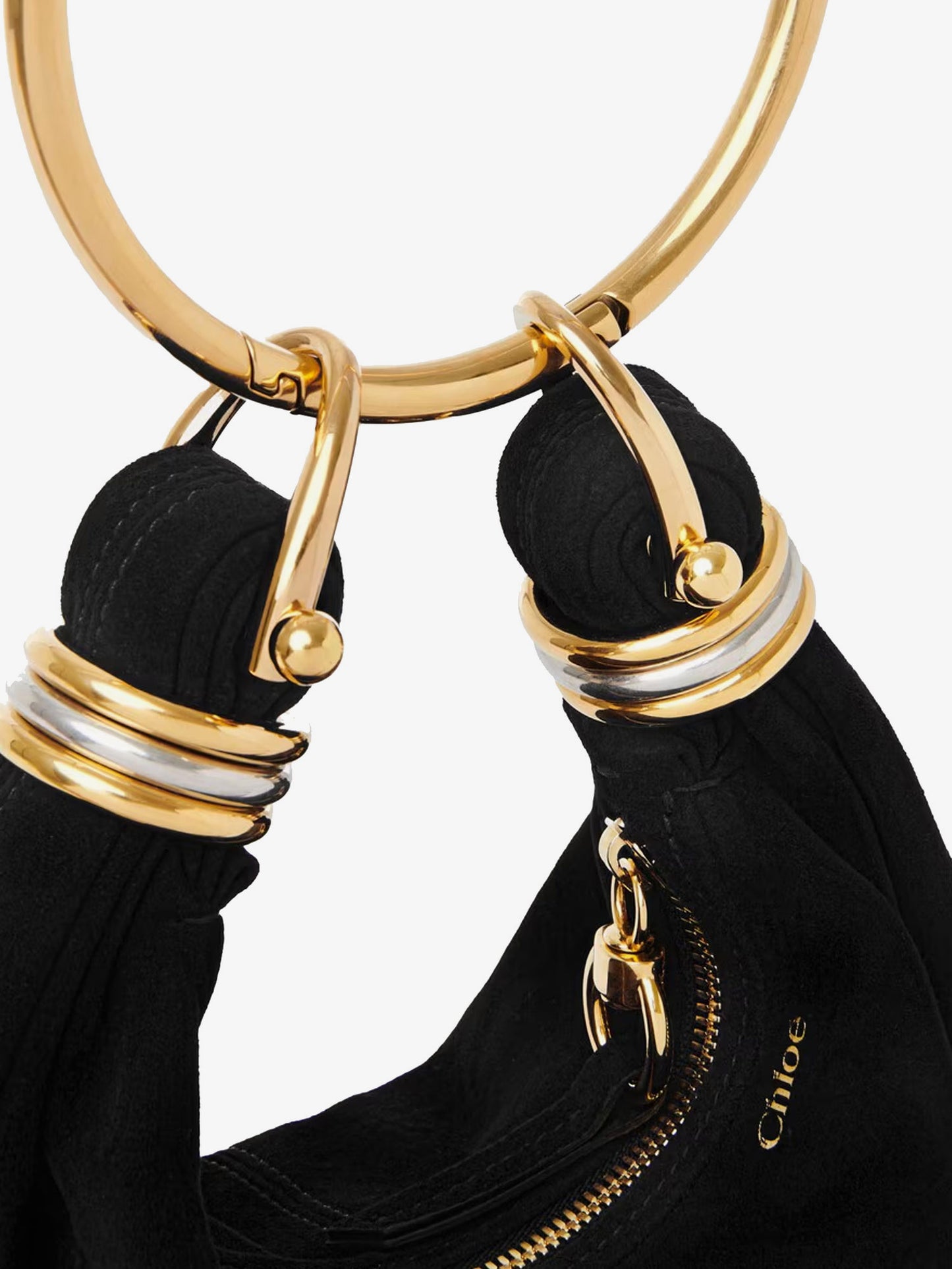 Bracelet suede crossbody bag