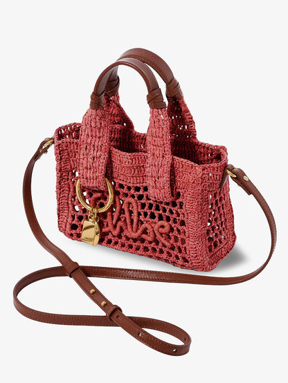 Borsa a tracolla Summer Banana in rafia thumbnail