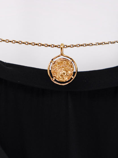 Flounced silk long dress thumbnail