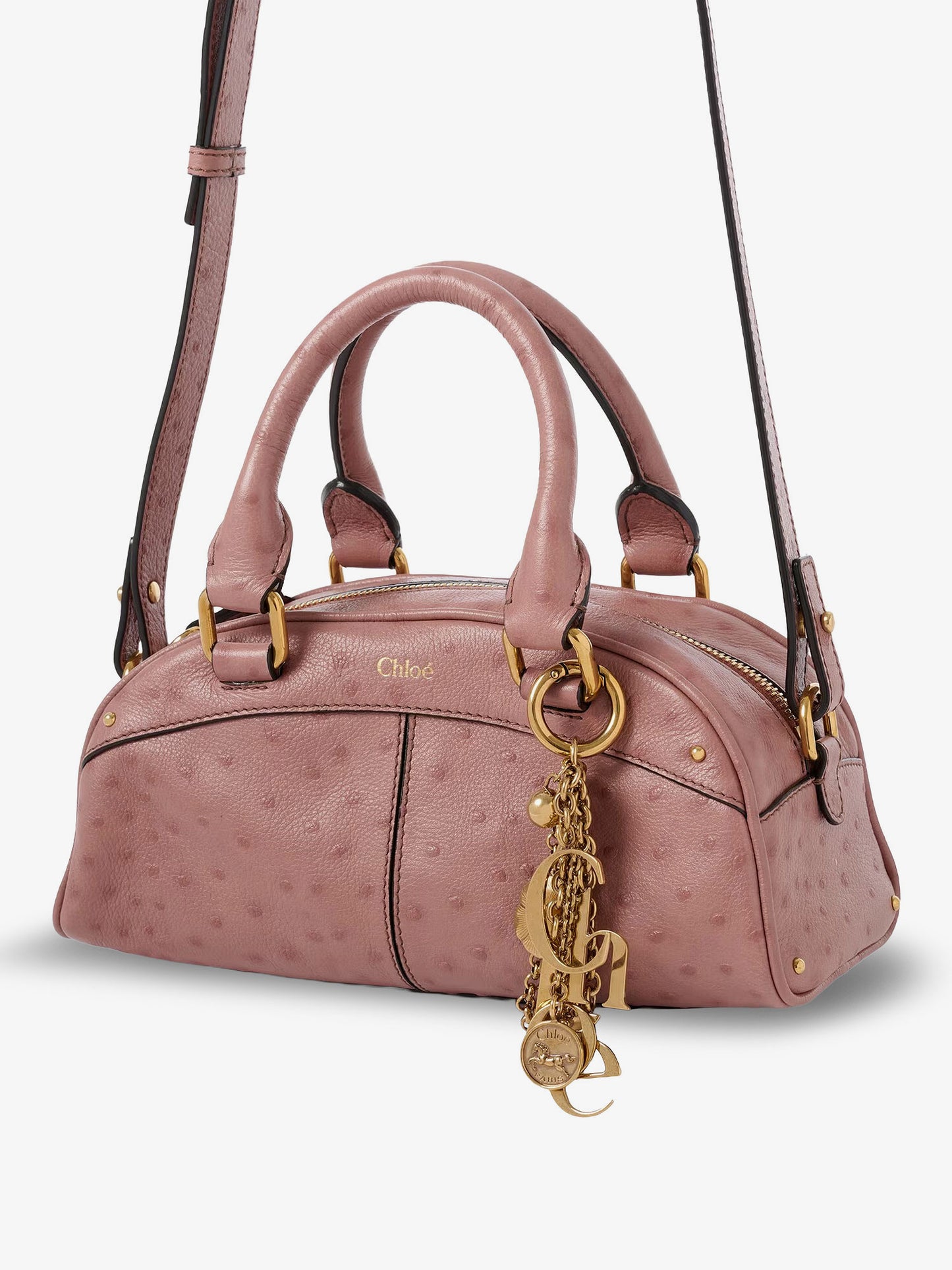 Bowling leather crossbody bag