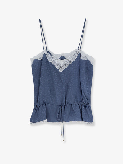 Printed silk top thumbnail