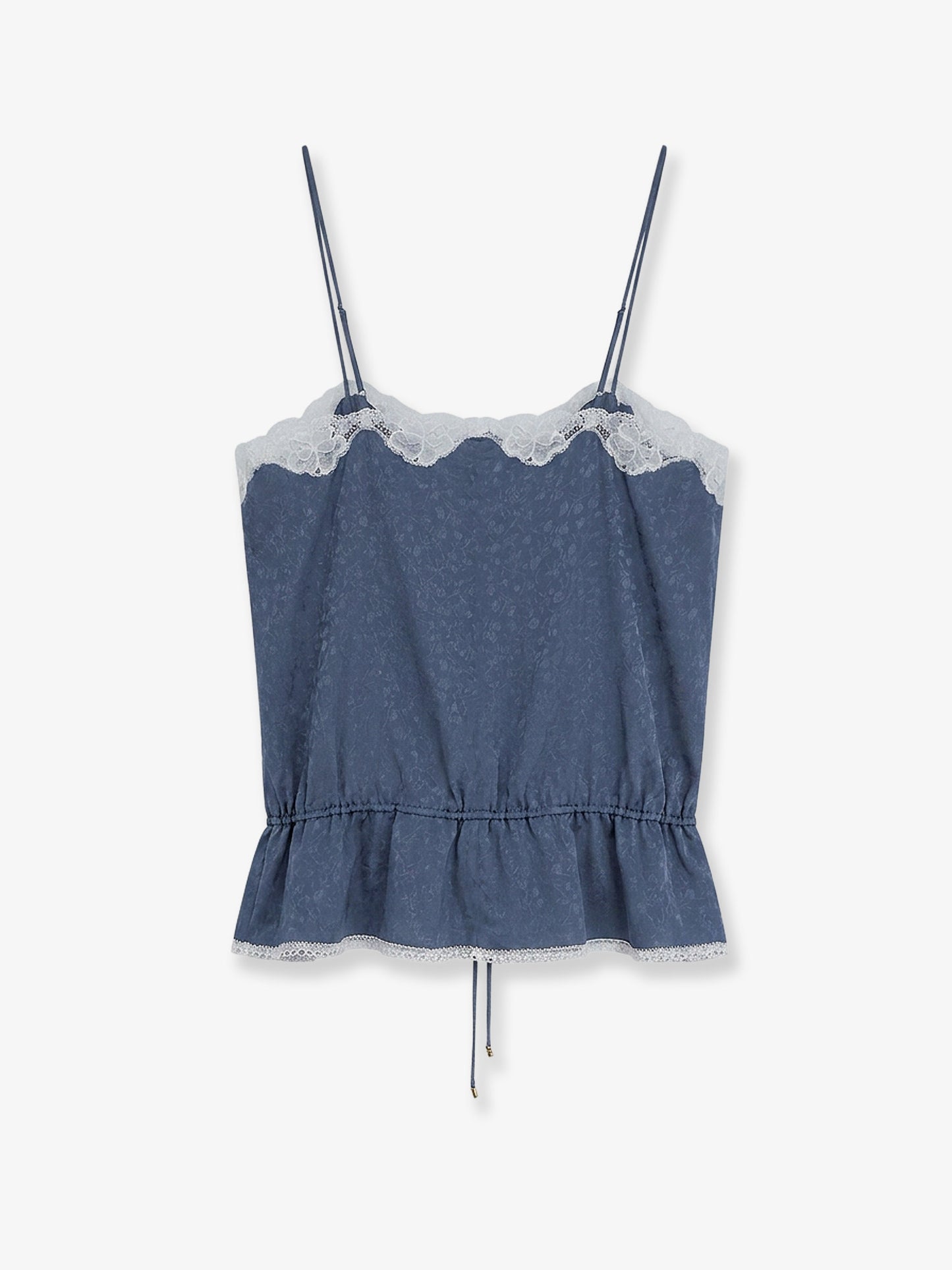 Printed silk top